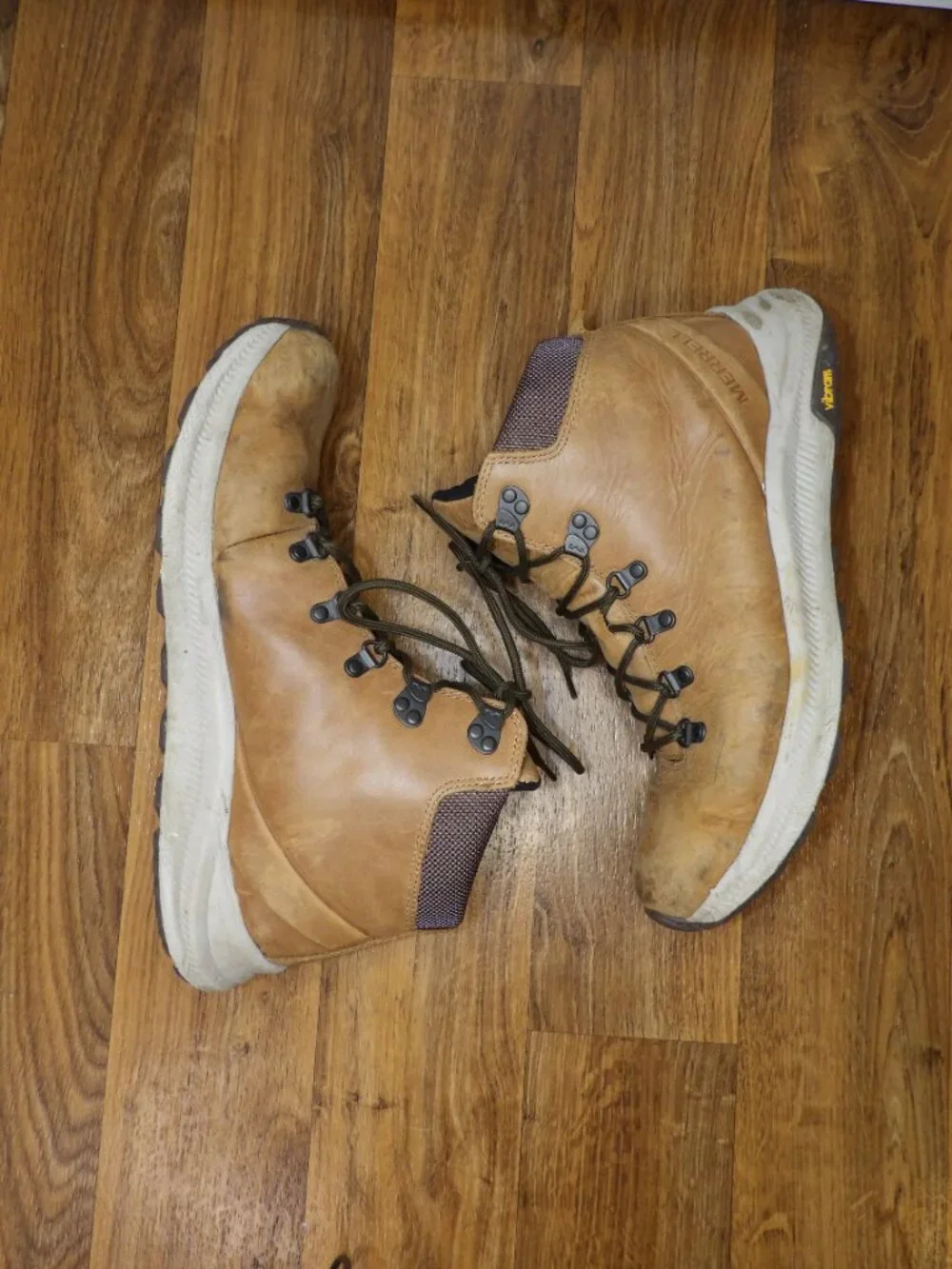 Merrell Ontario Mid Tan Waterproof Hiking Boots Size 13